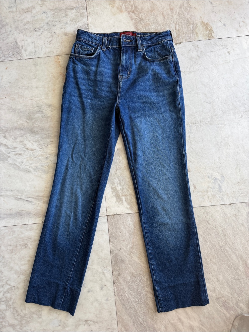 Johnny Was SJOEN High-Rise Straight Leg Jeans Dark Wash | Size 25